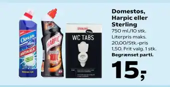 Domestos, Harpic eller Sterling