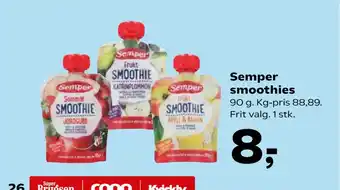 Kvickly Semper smoothies tilbud