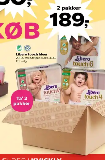 Kvickly Libero touch bleer tilbud