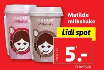 Lidl Matilde milkshake tilbud