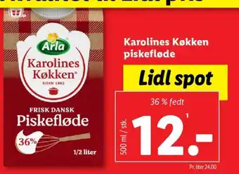 Lidl Karolines Køkken piskefløde tilbud