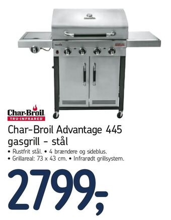 Føtex Char-Broil Advantage 445 gasgrill - stål tilbud