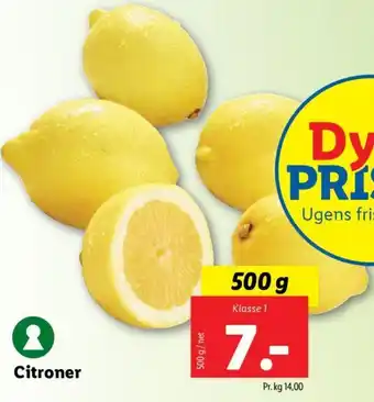 Lidl Citroner tilbud