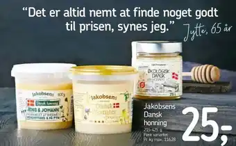 Føtex Jakobsens Dansk honning tilbud