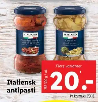 Lidl Italiensk antipasti tilbud