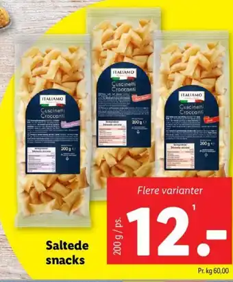 Lidl Saltede snacks tilbud