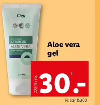 Lidl Cien Aloe vera gel tilbud