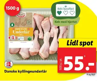 Lidl Danske kyllingeunderlår tilbud
