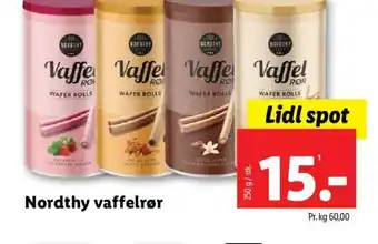 Lidl Nordthy vaffelrør tilbud