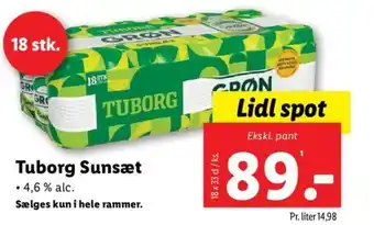 Lidl Tuborg Sunsæt tilbud
