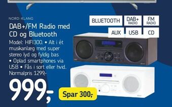 Føtex NORD KLANG DAB+/FM Radio med CD og Bluetooth tilbud