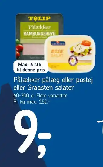 Føtex Pålækker pålæg eller postej eller Graasten salater tilbud
