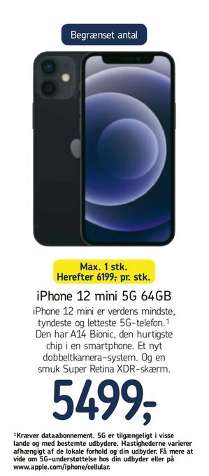 Føtex iPhone 12 mini 5G 64GB tilbud