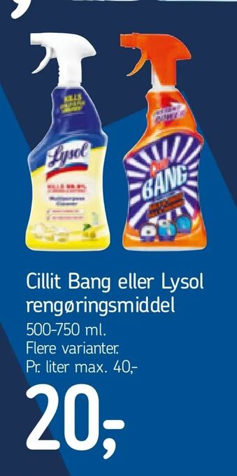 Føtex Cillit Bang eller Lysol rengøringsmiddel tilbud