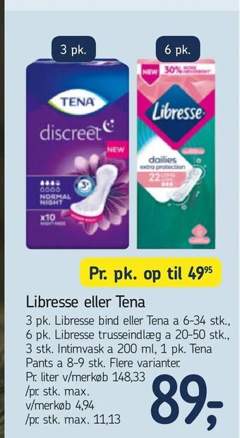 Føtex Libresse eller Tena tilbud