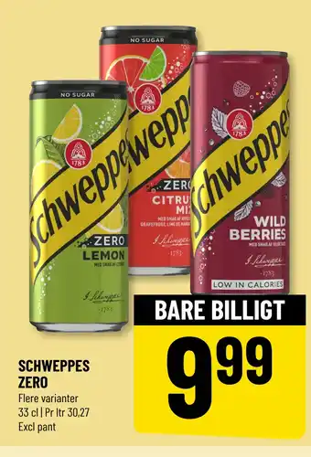 Løvbjerg SCHWEPPES ZERO tilbud
