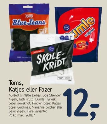 Føtex Toms, Katjes eller Fazer tilbud
