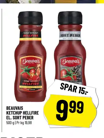 Løvbjerg BEAUVAIS KETCHUP HELLFIRE EL. SORT PEBER tilbud