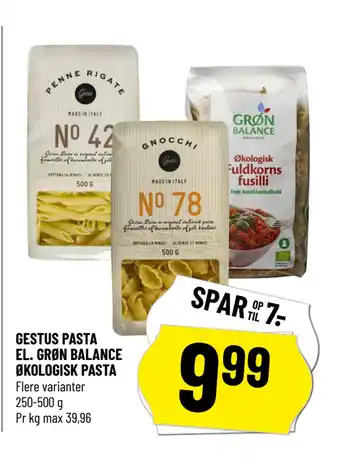Løvbjerg GESTUS PASTA EL. GRØN BALANCE ØKOLOGISK PASTA tilbud