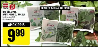 ØKO SALATMIX, BABYSPINAT EL. RUCULA