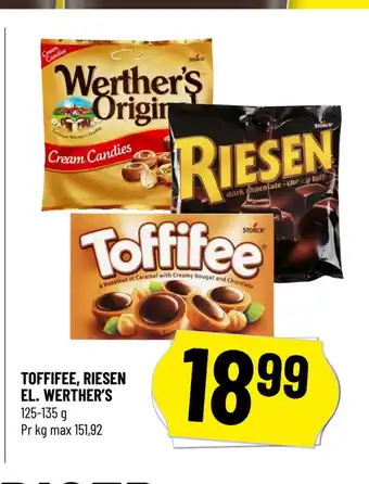 Løvbjerg TOFFIFEE, RIESEN EL. WERTHER’S tilbud