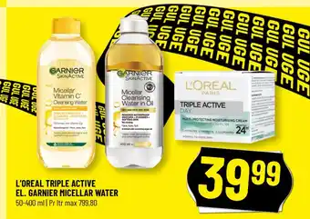 Løvbjerg L’OREAL TRIPLE ACTIVE EL. GARNIER MICELLAR WATER tilbud