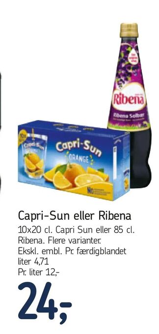 Føtex Capri-Sun eller Ribena tilbud