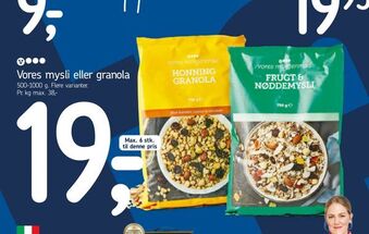 Føtex Vores mysli eller granola tilbud