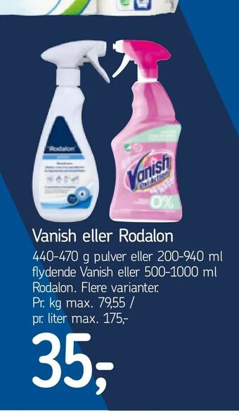Føtex Vanish eller Rodalon tilbud