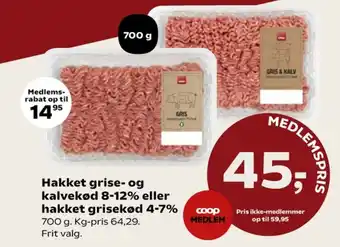 SuperBrugsen Hakket grisekød 4-7% tilbud