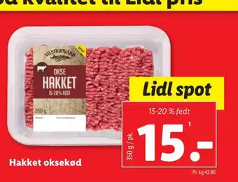 Lidl Hakket oksekød 8-12% tilbud