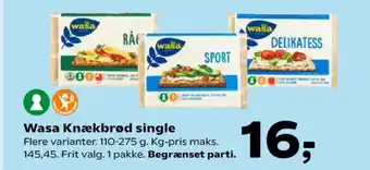 Kvickly Rågi knækbrød tilbud