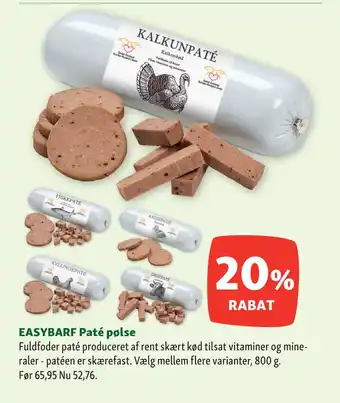 Maxi Zoo EASYBARF Paté pølse tilbud