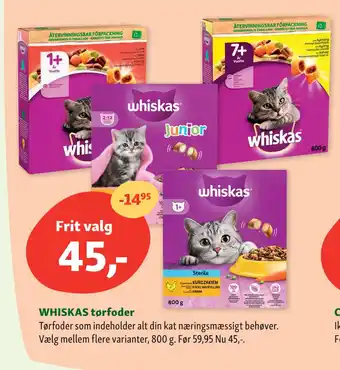 Maxi Zoo WHISKAS tørfoder tilbud