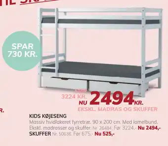 Daells Bolighus KIDS KØJESENG tilbud
