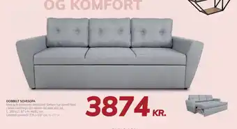 Daells Bolighus DOBBELT SOVESOFA tilbud