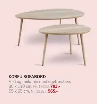 Daells Bolighus KORFU SOFABORD tilbud