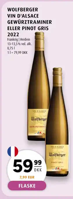 WOLFBERGER VIN D'ALSACE GEWÜRZTRAMINER ELLER PINOT GRIS 2022