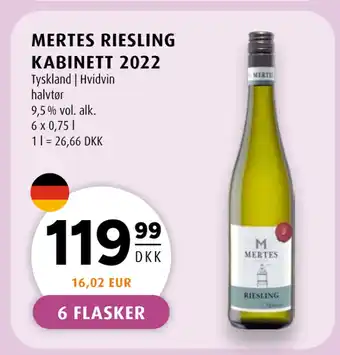 Scandinavian Park MERTES RIESLING KABINETT 2022 tilbud