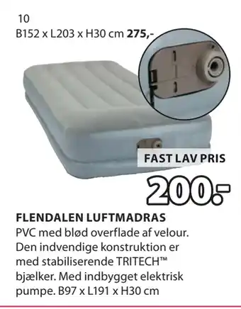 JYSK FLENDALEN LUFTMADRAS tilbud