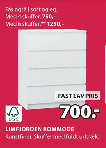 JYSK LIMFJORDEN KOMMODE tilbud