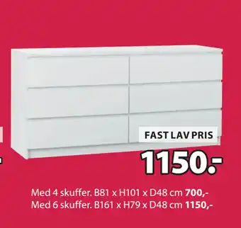 JYSK LIMFJORDEN KOMMODE tilbud