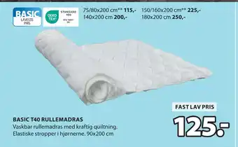JYSK BASIC T40 RULLEMADRAS tilbud