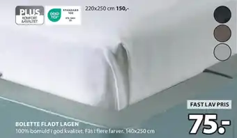 JYSK BOLETTE FLADT LAGEN tilbud