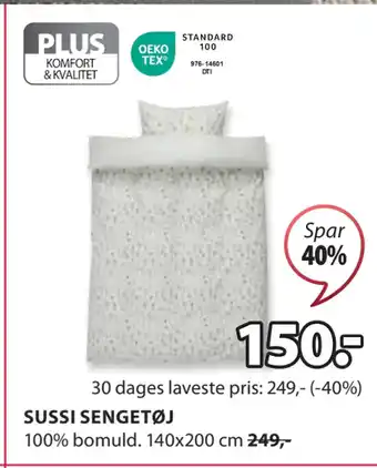 JYSK SUSSI SENGETØJ tilbud