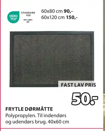 JYSK FRYTLE DØRMÅTTE tilbud