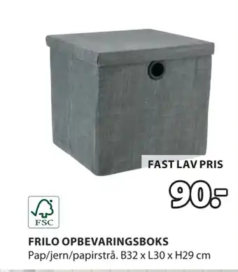 JYSK FRILO OPBEVARINGSBOKS tilbud