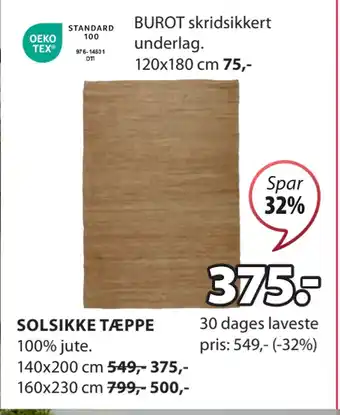 JYSK SOLSIKKE TÆPPE tilbud