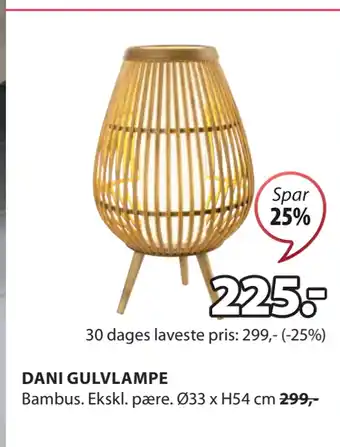 JYSK DANI GULVLAMPE tilbud