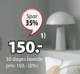 JYSK MARKUS BORDLAMPE tilbud